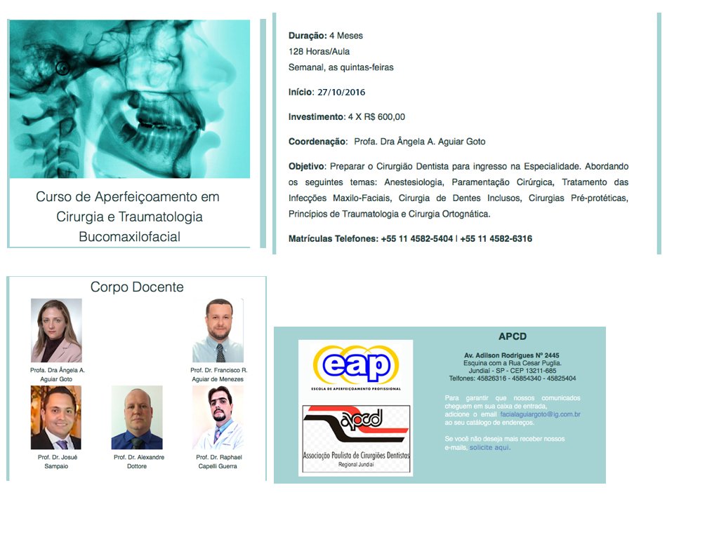 Aperfeiçoamento em Cirurgia e Traumatologia Bucamaxilofacial